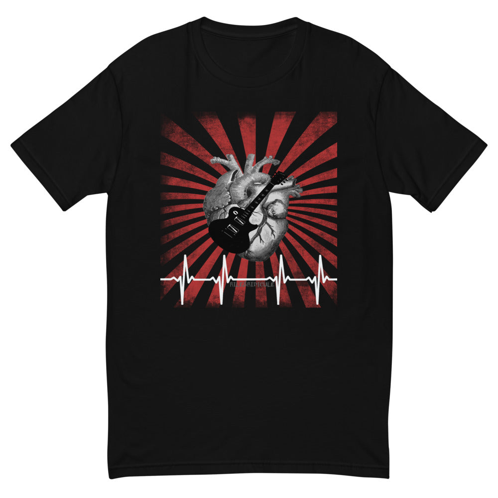 Guitar within your heart | Red | Short Sleeve T-shirt