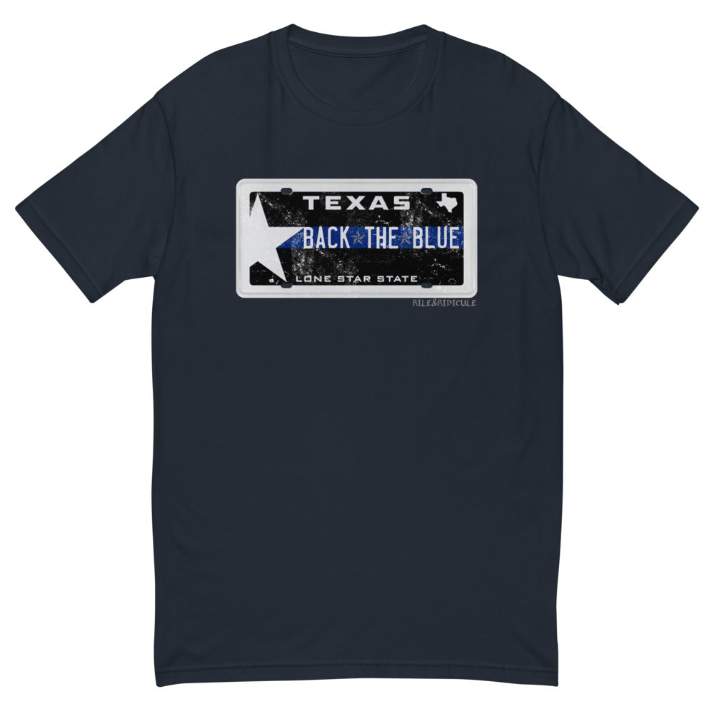 Texas License Plate | Back The Blue | Short Sleeve T-shirt