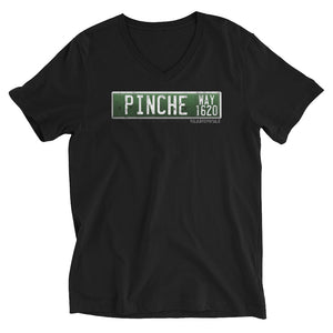 Pinche Way Street Sign | Unisex Short Sleeve V-Neck T-Shirt